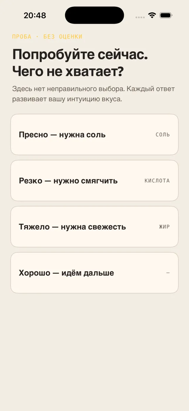 Остановка на пробу во время готовки: оцените блюдо и поправьте